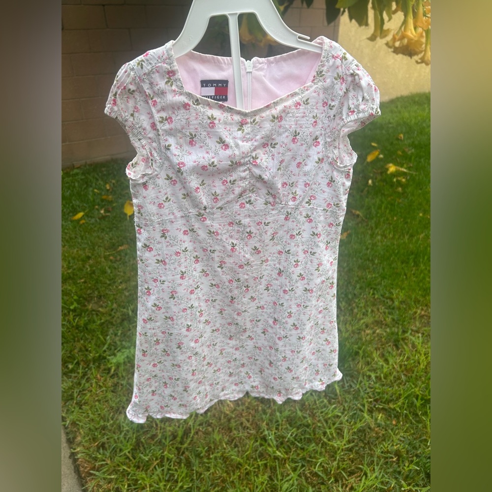 Tommy Hilfiger vintage label Kids Floral Dress - White and Pink